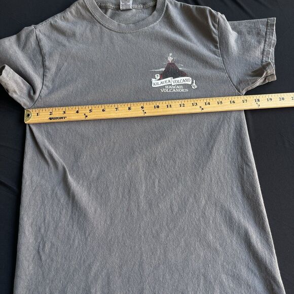 Gildan Kilauea Volcano Shirt Adult Small Gray Hawaiian Graphic Print - Picture 9 of 12